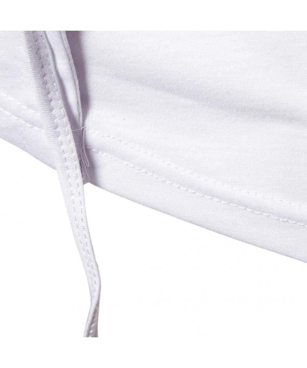 Blouse- Fashion Men Drawstring Casual Solid Long Sleeve O- Neck Tops Blouse T-Shirts - White - CZ18WTAYTNE $21.10-Rash Guards