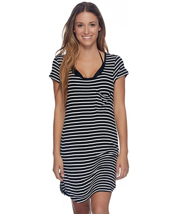 Women's Marina Cover Up Dress - Black - CF12MAX6QSB $30.89-Cover-Ups