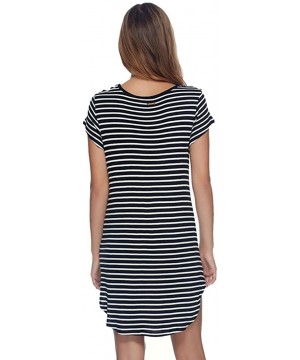 Women's Marina Cover Up Dress - Black - CF12MAX6QSB $30.89-Cover-Ups