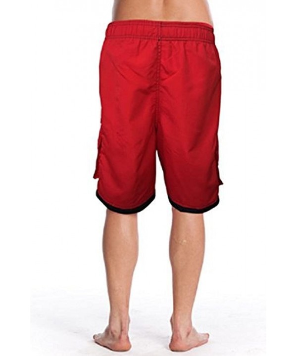 Off-Duty Men's Board Short (Large) Red - C511ZW0U1JF $34.46-Board Shorts