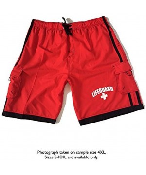 Off-Duty Men's Board Short (Large) Red - C511ZW0U1JF $34.46-Board Shorts