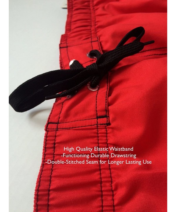 Off-Duty Men's Board Short (Large) Red - C511ZW0U1JF $34.46-Board Shorts