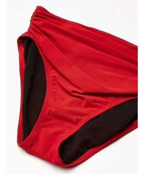 Women's Ruched High Waist Swimsuit Bottom - Bel Air Paprika - C418X7SSWO7 $41.12-Bottoms