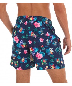 Fashion Short Men's Swim Trunks Boardshorts Quick Dry Beach Wear Shorts with Mesh Lining - Parrot - C218QQN0GDE $16.83-Trunks