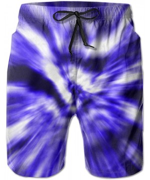 Swim Trunks Summer Beach Shorts Pockets Boardshorts for Men Youth Boys Tie Dye Marijuana Cannabis Weed Leaf - Tie Dye Purple ...