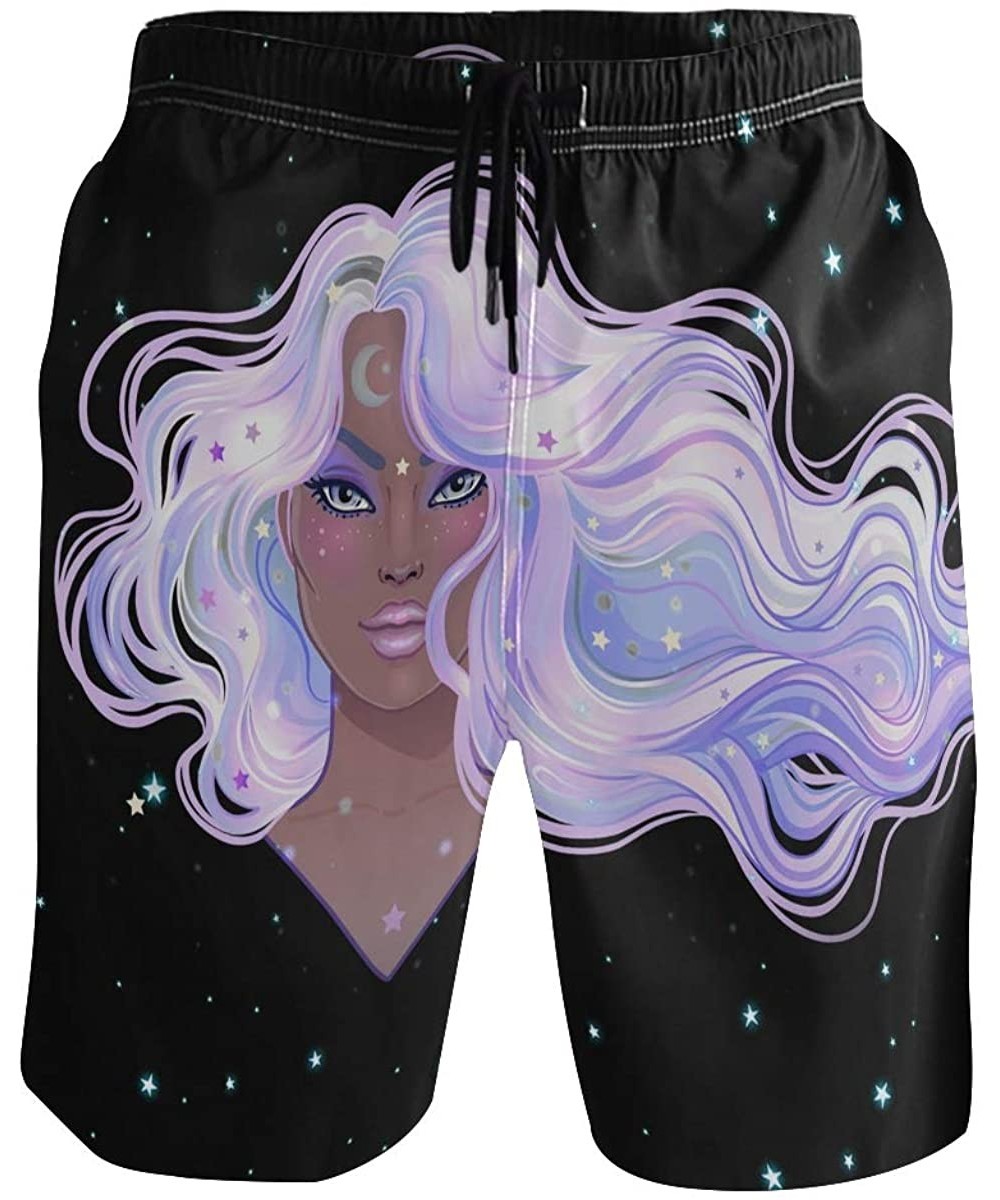 Mens Surfing Shorts Huge Cock Funny Chicken Swim Trunks Shorts - Galaxy Gotik Gothic Women Girl Art - CQ18X7Z6T6T $30.46-Boar...