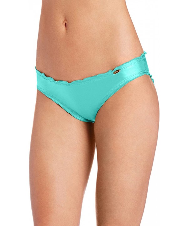 Women's Cosita Buena Wavy Full Ruched-Back Bikini Bottom - Aqua Marine - CK12CHC3FVL $38.79-Tankinis