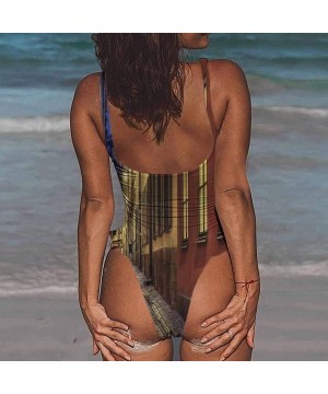 Custom Sexy Swimwear Wanderlust- Narrow Street in Italy Great on All Body Types - Multi 08-one-piece Swimsuit - C519E74L950 $...