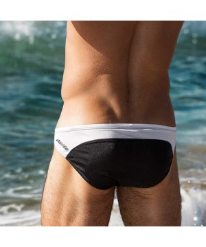 Men's Sexy Swimwear Swim Briefs Bikini Swimsuits Surf Board Shorts Alalaso - Black - C518SGNSY09 $17.57-Briefs