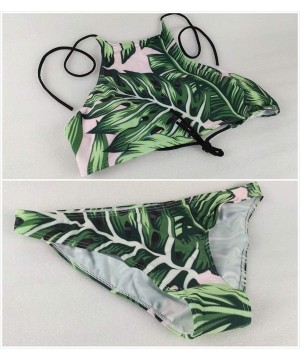 Women's Sexy Bikini Swimsuit Tropical Floral Print Swimwear - P6 Watercolor Flowers - C618TZA3IW2 $29.40-Sets