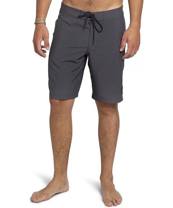 Mondo Boardshorts Recylced Men's Quick Dry 4 Way Stretch 20" Matching Swimsuit - Charcoal - C318EY0UZIZ $24.59-Board Shorts