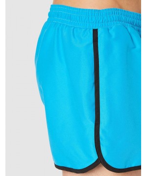 Men's Bermuda Length Swim Shorts - Blue (Bright Blue) - C618LGI5M5W $14.62-Trunks