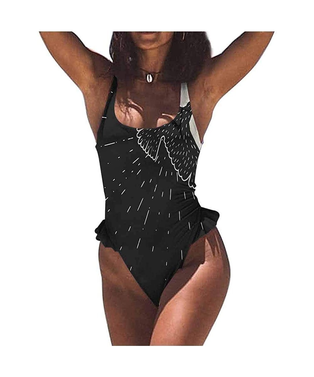 Sexy Adjustable Bikini Raven- Canadian Tribal Culture Great for Trip to Hawaii - Multi 13-one-piece Swimsuit - CK19E7IEG6X $3...