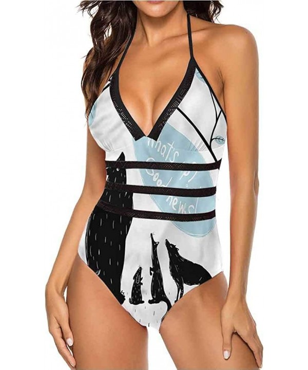 Women's Strappy Swimwear Princess Portrait Frame Great for Pool Party - Multi 12 - C4190AX025K $43.19-Sets