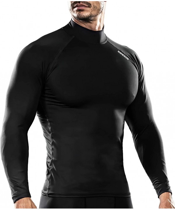 UV Sun Protection Long Sleeve Top Shirts Skins Tee Compression Base Layer - Black(black Line) - C712BGV2Y4N $16.75-Rash Guards