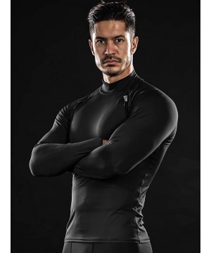 UV Sun Protection Long Sleeve Top Shirts Skins Tee Compression Base Layer - Black(black Line) - C712BGV2Y4N $16.75-Rash Guards