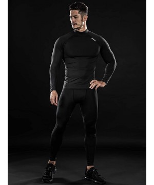 UV Sun Protection Long Sleeve Top Shirts Skins Tee Compression Base Layer - Black(black Line) - C712BGV2Y4N $16.75-Rash Guards