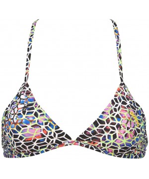 Women's Rule Breaker Feel Triangle MaxLife Bikini Top - Multi-black - CD18CKLRAUK $26.14-Racing