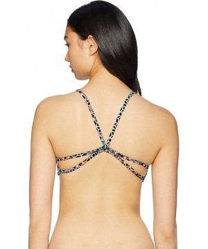 Women's Rule Breaker Feel Triangle MaxLife Bikini Top - Multi-black - CD18CKLRAUK $26.14-Racing