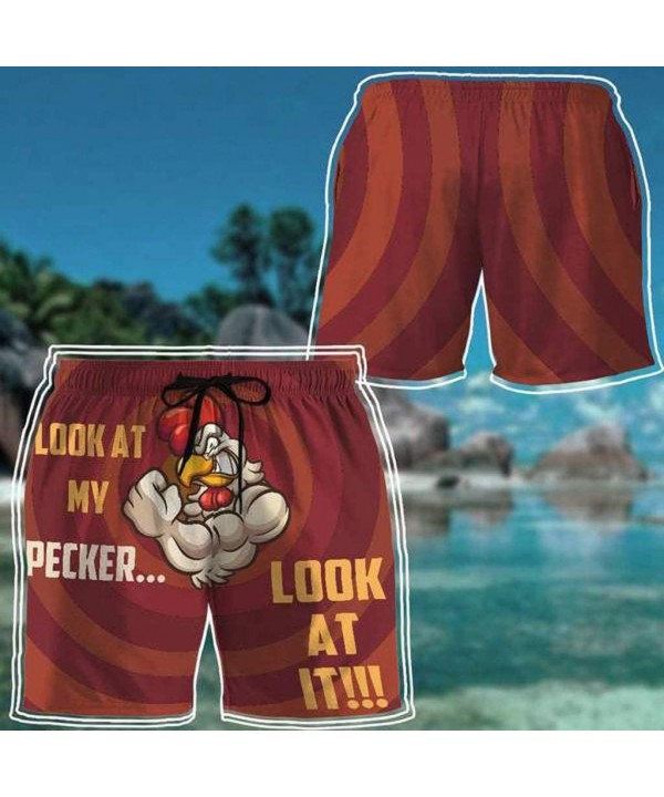 Christmas Turkey Print Pants Short Beach Casual Trouser Shorts Swim Trunks Board Drawstring Shorts - H-brown - C419DSIQGT0 $1...