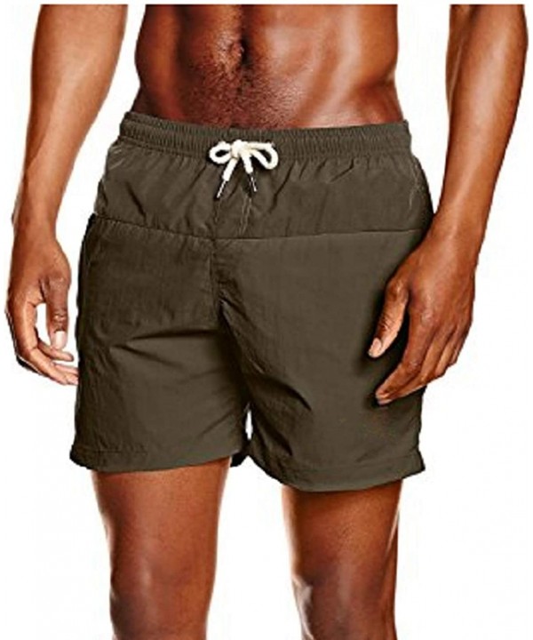 Men's Swim Shorts Swimwear Swimming Trunks Charm Underwear Boxer Briefs Pants - Army Green - CC18ORCDD3G $12.64-Racing