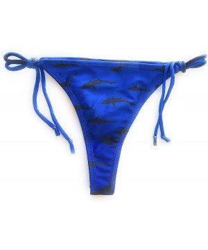 Lycra String Bikini Thong Bottoms - Shark & Diver - CC18K4X5LEC $27.33-Tankinis