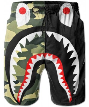 Comfort Men & Boys Big & Tall Cargo Short Board Shorts for Beach Outdoor Workout - Bape Shark Teeth Camo - CN19C6S6G0L $29.28...