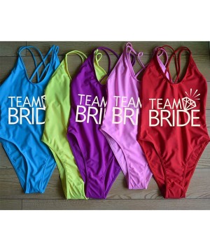 Wife of The Party Swimsuit Bridal Wifey Bride Swimming Costume Monokini Swim 90S 80S Strappy Back Personalised - Teambride-bl...