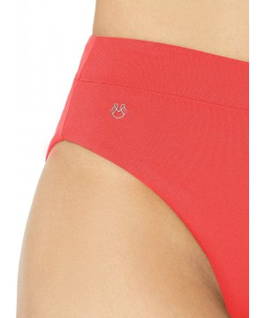 Women's Suzy Q Reversible High Waist Bikini Bottom Swimsuit - Samba Bright Red/Blue Geo - CA18NAI50L5 $44.03-Bottoms