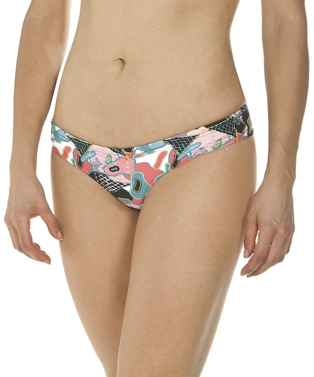 Women's Rule Breaker Uniquw Brief MaxLife Bikini Bottom - Black / Multi - CN18EXAH9Z5 $25.06-Tankinis