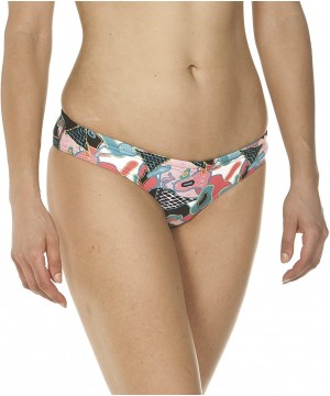 Women's Rule Breaker Uniquw Brief MaxLife Bikini Bottom - Black / Multi - CN18EXAH9Z5 $25.06-Tankinis