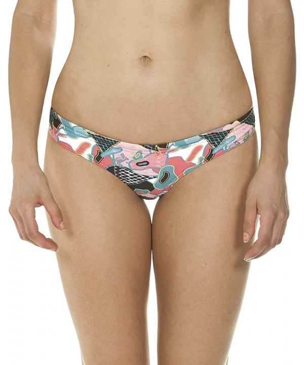 Women's Rule Breaker Uniquw Brief MaxLife Bikini Bottom - Black / Multi - CN18EXAH9Z5 $25.06-Tankinis