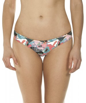 Women's Rule Breaker Uniquw Brief MaxLife Bikini Bottom - Black / Multi - CN18EXAH9Z5 $25.06-Tankinis