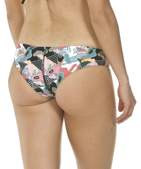 Women's Rule Breaker Uniquw Brief MaxLife Bikini Bottom - Black / Multi - CN18EXAH9Z5 $25.06-Tankinis