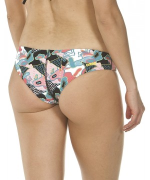 Women's Rule Breaker Uniquw Brief MaxLife Bikini Bottom - Black / Multi - CN18EXAH9Z5 $25.06-Tankinis