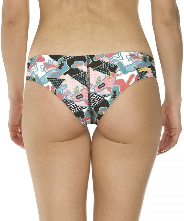 Women's Rule Breaker Uniquw Brief MaxLife Bikini Bottom - Black / Multi - CN18EXAH9Z5 $25.06-Tankinis