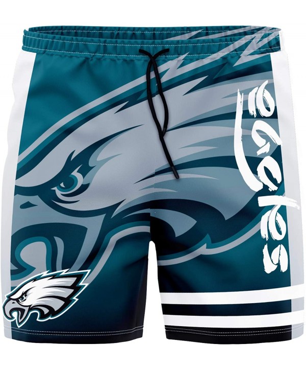 Mens Swim Shorts Training Quick Dry Shorts Athletic Shorts Swim Trunks for Men - Eagles - CS190MTE355 $16.67-Board Shorts