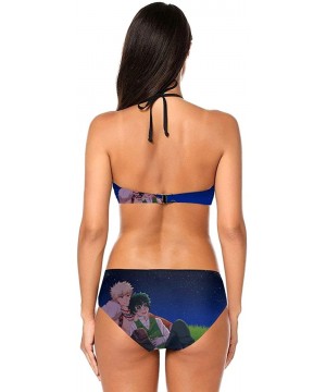 My Hero Academia Womens Hot Sexy 2 Piece Halter Neack High Waist Padded Swimsuits - My Hero Academia1 - CQ19025LNWM $43.74-Sets