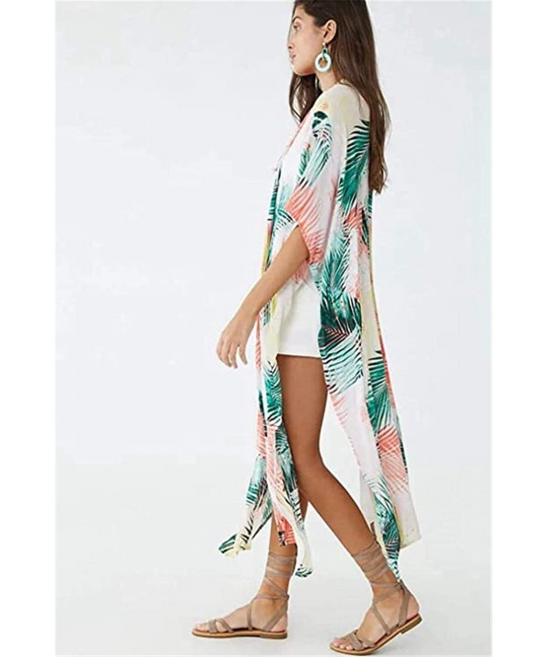 Women's Sexy Fashion Blouses Beach Cardigan Bikini Sun Protection Swimsuit Cover up Kimono - Printed Color 4 - CK196YAINTY $2...