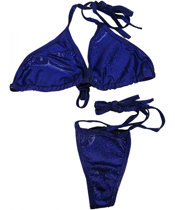 Sparkle Rave Bikini Set - Royal Blue - CJ192E95CXK $22.04-Sets