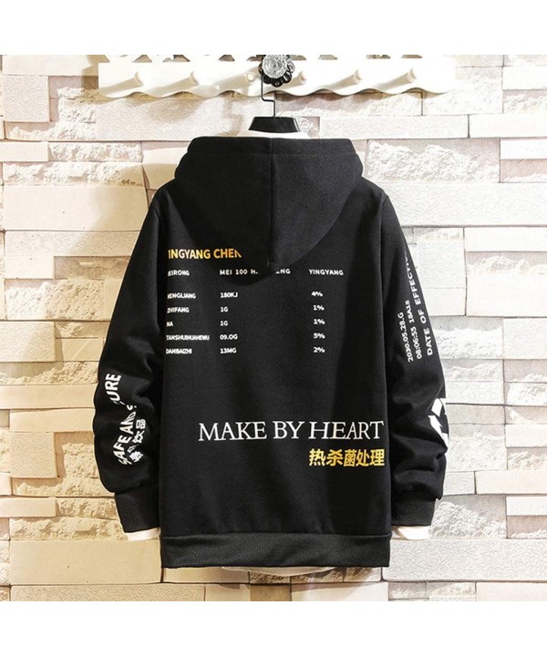 Sweatershirt- Men's Casual Fashion Printing Patchwork Hoodie Long Sleeves Tops - Black - C318XZD8OIW $29.12-Rash Guards