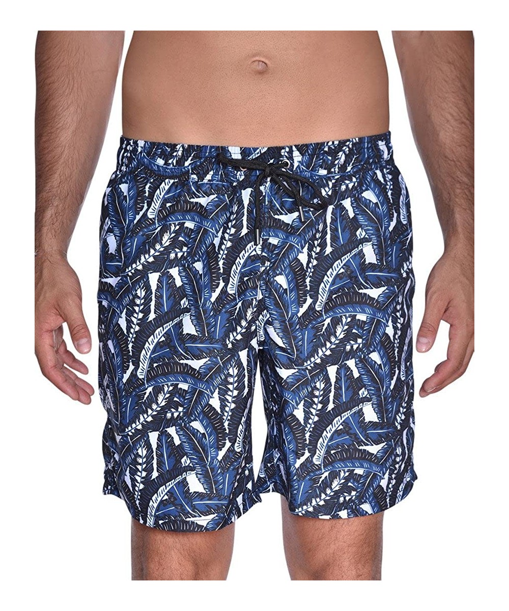 Men's Banana Leaf - Blue - C1185DQH3EO $20.89-Trunks