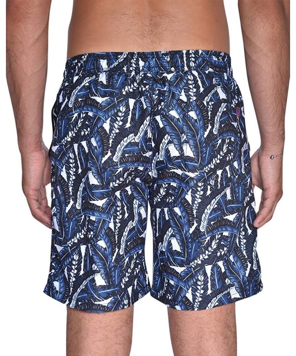 Men's Banana Leaf - Blue - C1185DQH3EO $20.89-Trunks