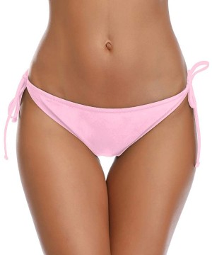 Women's Swim Bottom Tie Side Bikini Bottom Tankini Swimsuit Briefs - Pink - CM18YYXC5XY $11.37-Tankinis