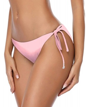 Women's Swim Bottom Tie Side Bikini Bottom Tankini Swimsuit Briefs - Pink - CM18YYXC5XY $11.37-Tankinis