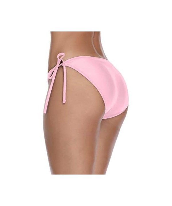 Women's Swim Bottom Tie Side Bikini Bottom Tankini Swimsuit Briefs - Pink - CM18YYXC5XY $11.37-Tankinis