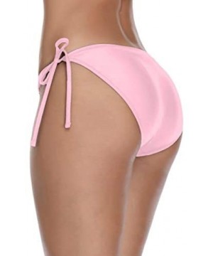 Women's Swim Bottom Tie Side Bikini Bottom Tankini Swimsuit Briefs - Pink - CM18YYXC5XY $11.37-Tankinis