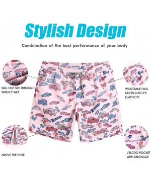 Mens Slim Fit Quick Dry Swim Shorts Swim Trunks Mens Bathing Suits with Mesh Lining - 851603-pink - CN18HT5TXI6 $10.56-Board ...