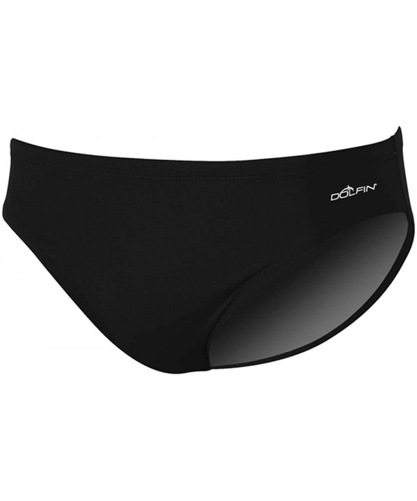 Solid Polyester Brief Male - Black - CQ11ZEH1O01 $39.97-Racing