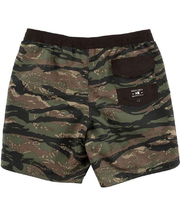 Men's Flyer Elastic Boardshort - Camo - CD18SICQGQU $42.11-Board Shorts